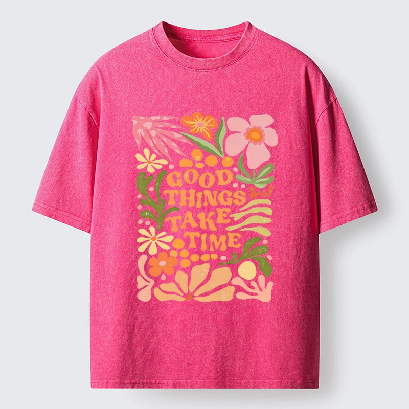 Good Things Come To Those Wait Washed T-Shirt