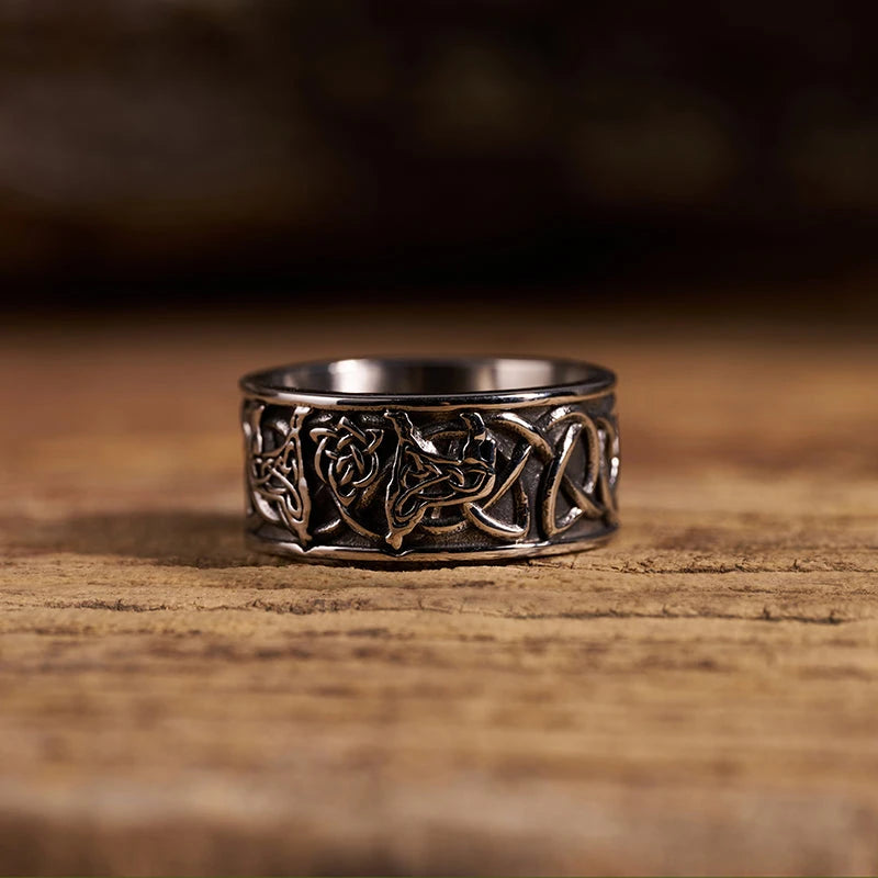 Viking Totem Celtic Pattern Ring