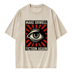 Unisex Make Orwell Fiction Again Unisex Washed T-shirt