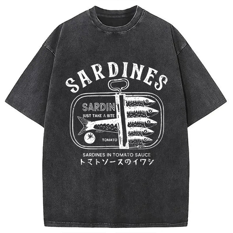 Delicious Canned Sardine Washed T-Shirt