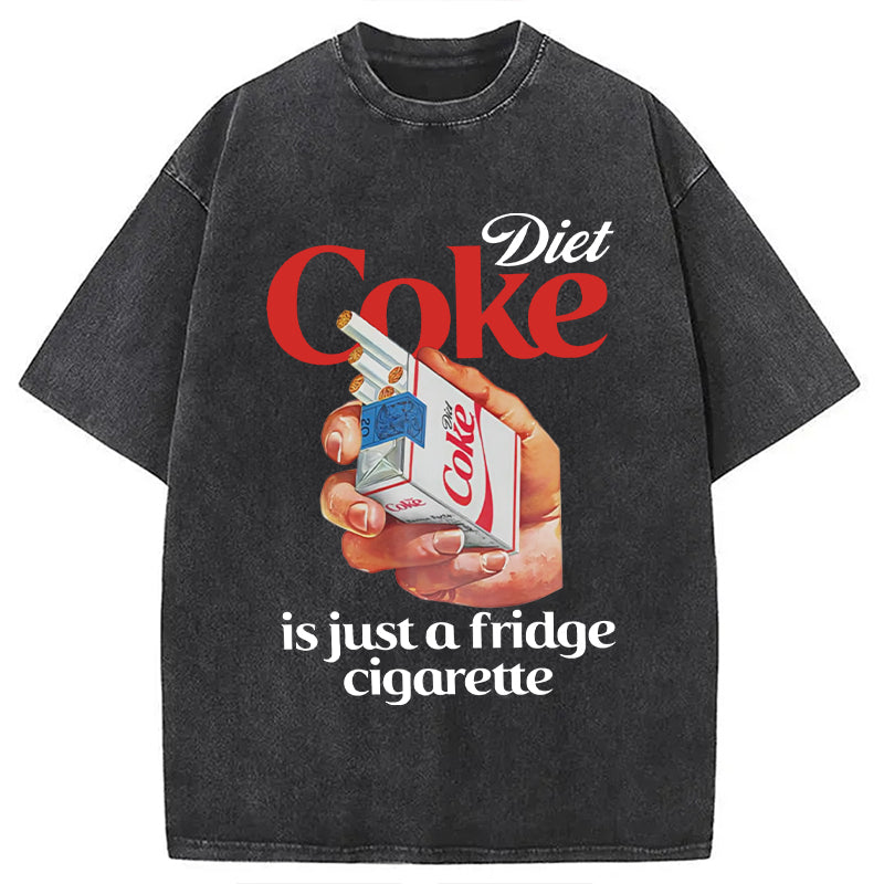 Just A Fridge Cigarette Coke Washed T-Shirt