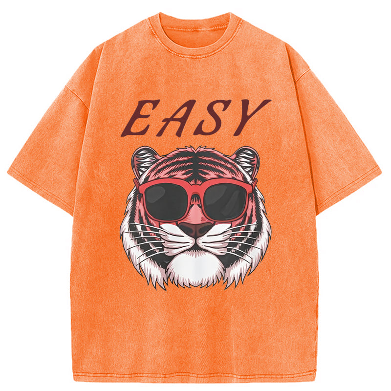 Easy Pink Tiger Washed T-Shirt