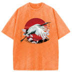 Japanese Crane Tsuru Washed T-Shirt