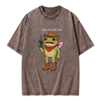 Unisex What The Plot Printed Washed Tee