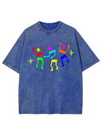 Unisex Dance Till Collapse Printed Washed Tee