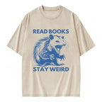 Read Books Stay Weird Unisex Washed T-shirt