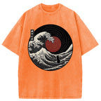 The Solitary Wanderer Cat Washed T-Shirt