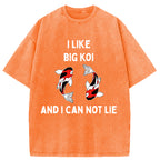 Vintage Koi Fish I Like Big Koi Washed T-Shirt