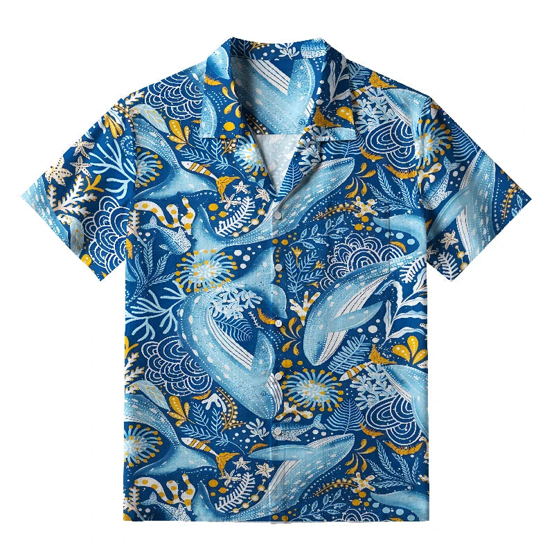 Whales In The Ocean Hawaiian Shirt