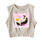 Yes I Am Always Sleeping Sleeveless Crop Top
