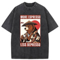 More Espresso Less Depresso Bear Washed T-Shirt