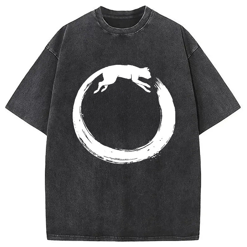Cat's Circle Washed T-Shirt