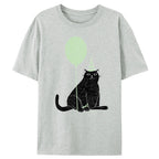 Black Cat And Balloon Classic T-Shirt