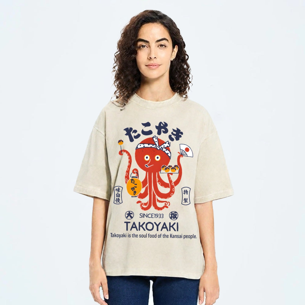 Delicious Takoyaki Washed T-Shirt