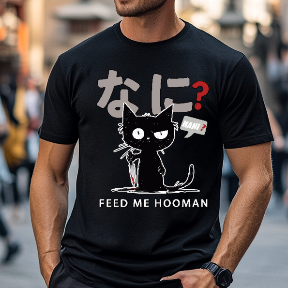 Black Cat Japanese Style Classic Tee