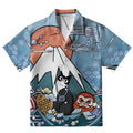 Mount Fuji Landscape With Cat Aloha Hawaiian Shirt