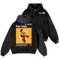 Pacman Vintage Washed Cotton Back Art Hoodie