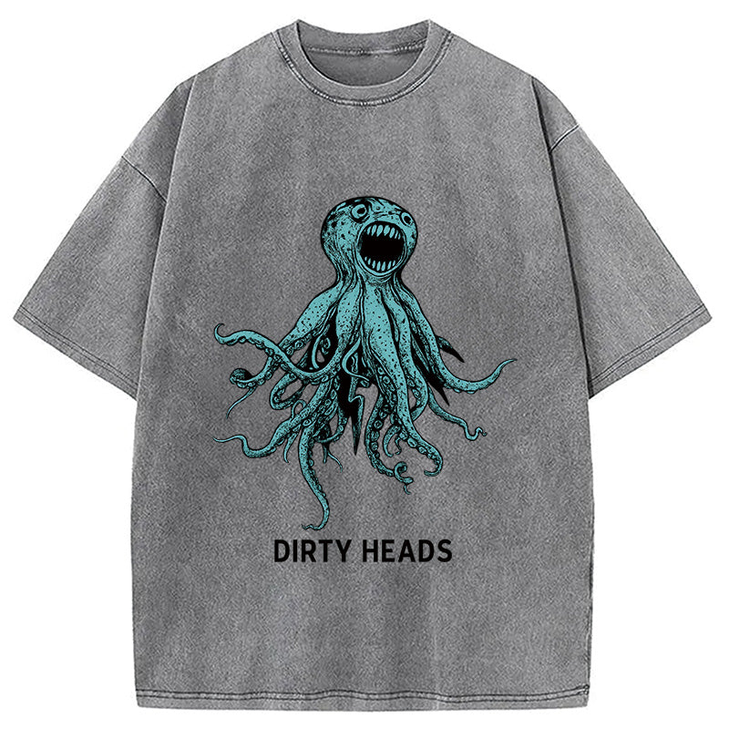 Dirty Heads Blue Octopus Washed T-Shirt