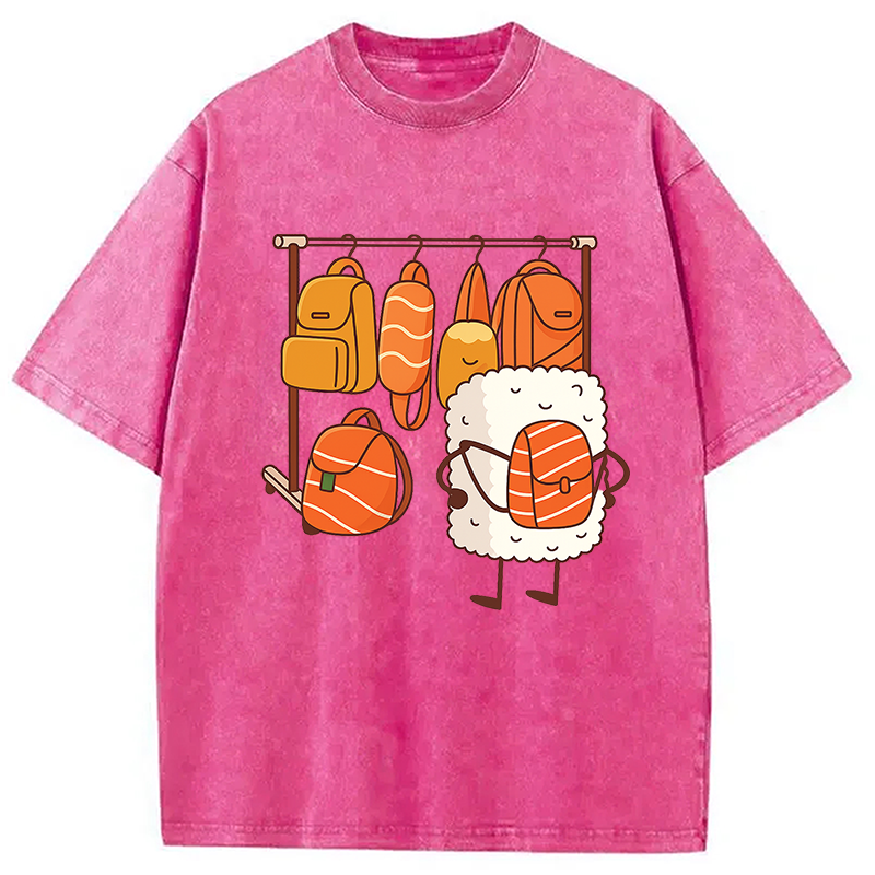 Sushi Is Selecting Backpacks Washed T-Shirt