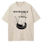 Invincible Cat Washed T-Shirt