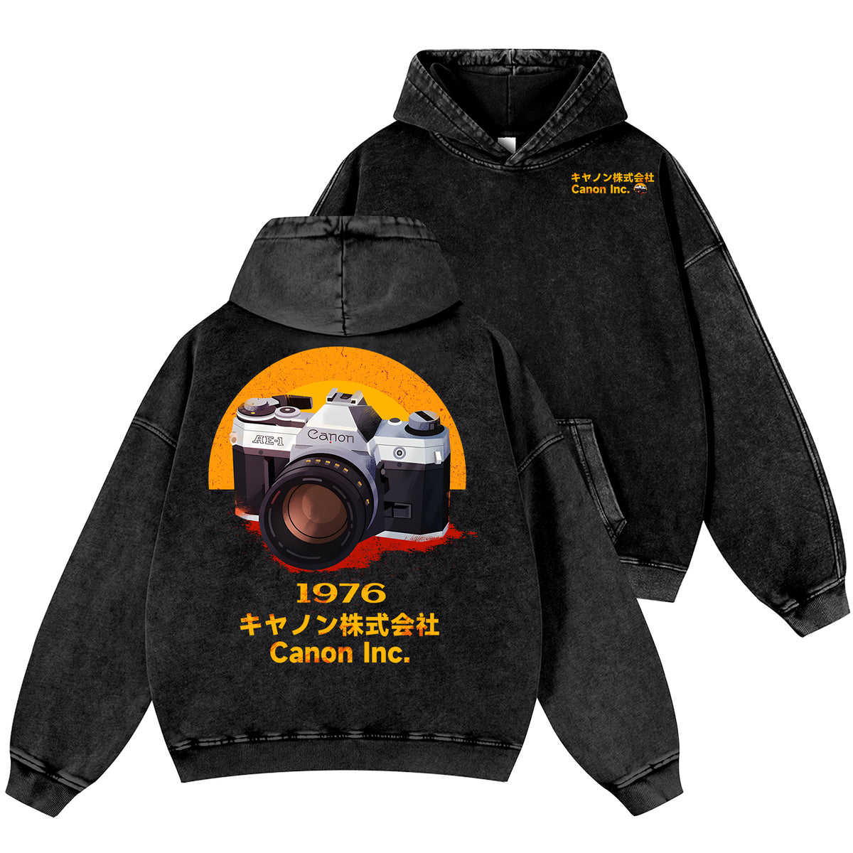 Canon Vintage Washed Cotton Back Art Hoodie