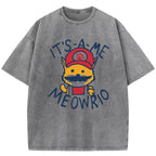 lt's-a-me Meowrio Washed T-Shirt