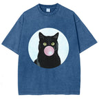 Bubble Cat Washed T-Shirt