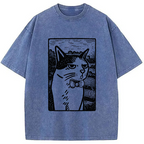 Cat's Hateful Eyes Washed T-Shirt