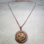 Octopus Necklace Retro Wood Pendant
