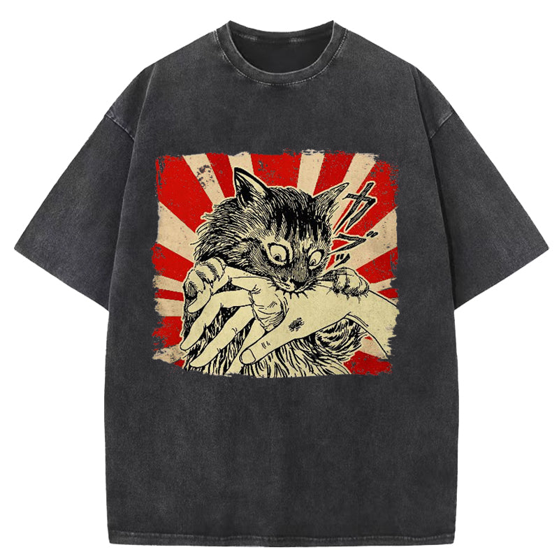 Cat Bite Washed T-Shirt