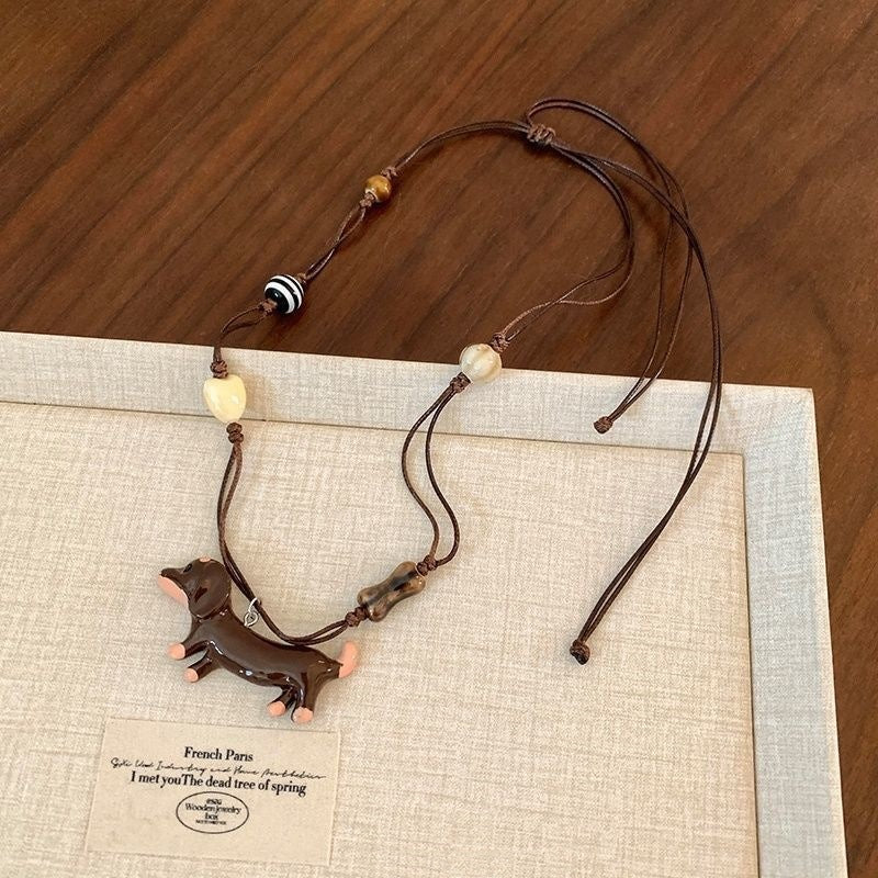 Cartoon Dachshund Necklace