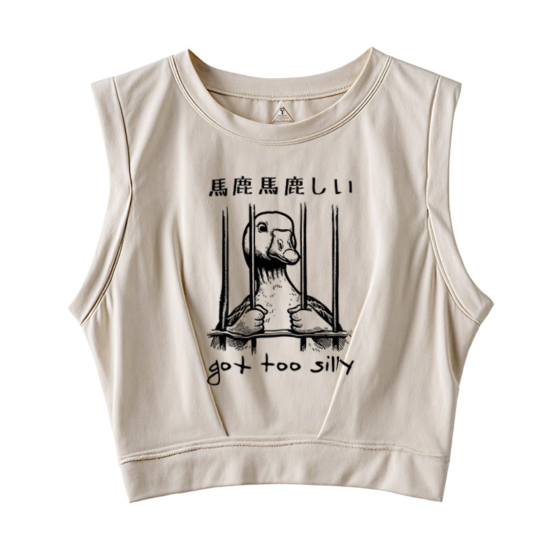 Got Too Silly Sleeveless Crop Top