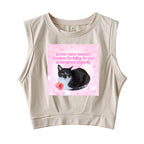Is Your Name Newton Sleeveless Crop Top