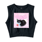 Is Your Name Newton Sleeveless Crop Top
