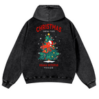 Christmas Osaka Octopus Vintage Washed Cotton Back Art Hoodie