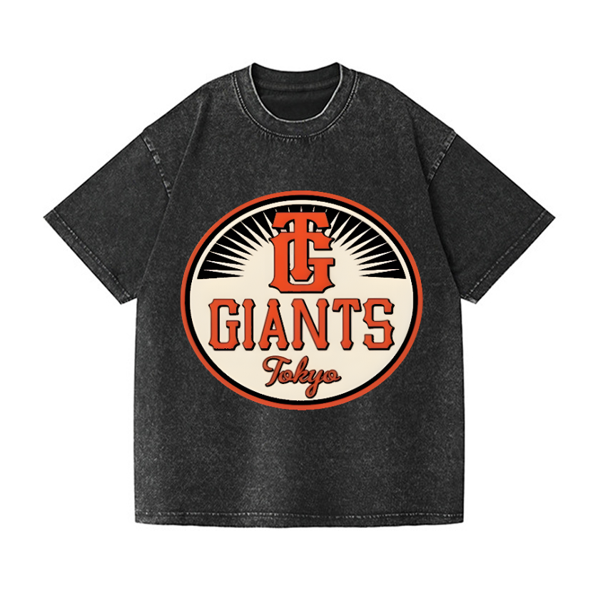 Tokyo Giants Baseball Vintage Wash Japanese Design T-Shirt