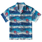 Seaside Floral And Sailboats Aloha Hawaiian Shirt