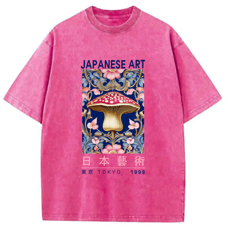 Blue Mushroom Vintage Washed T-Shirt