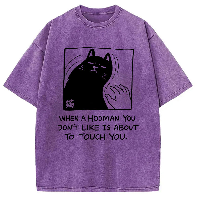 Rebellious Cat Washed T-Shirt