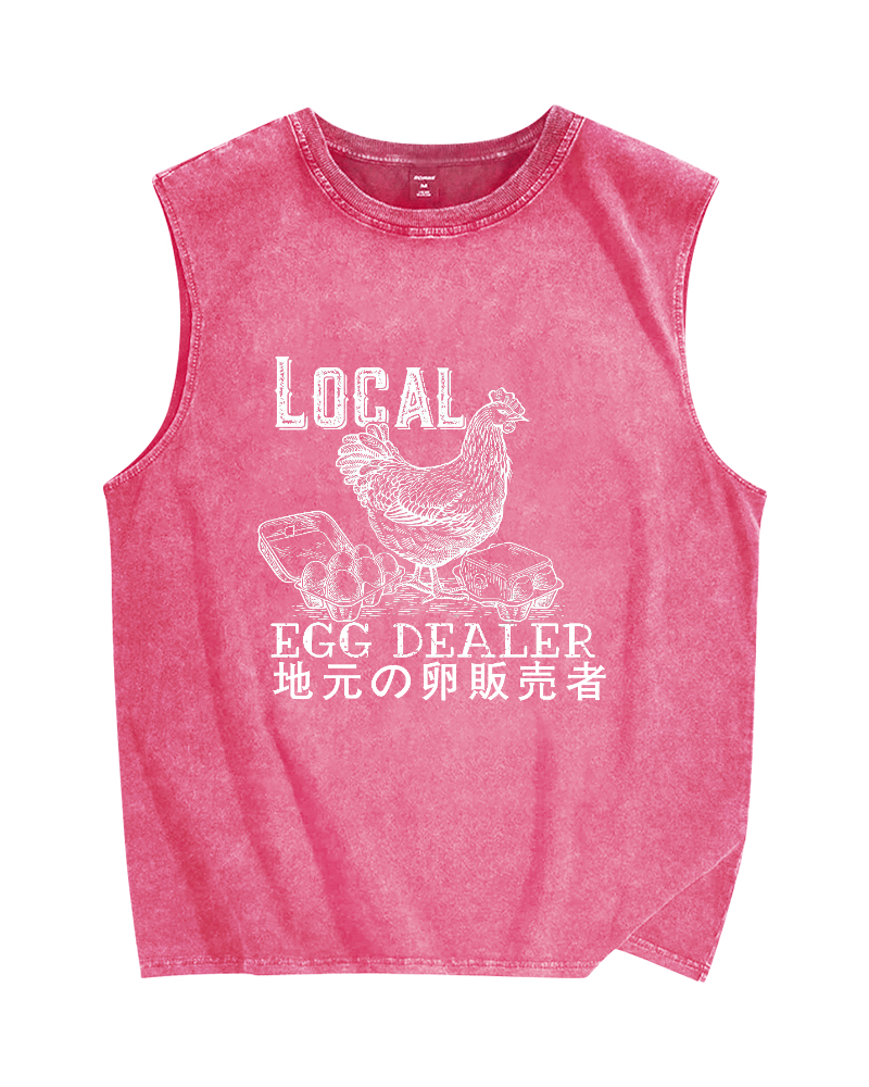 Egg dealer Vintage Distressed Washed Tank Top