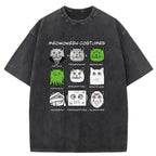 Meowoween Costumes Washed T-Shirt