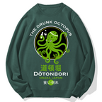 Dotonbori Octopus(Green) Geek Cotton Sweatshirt