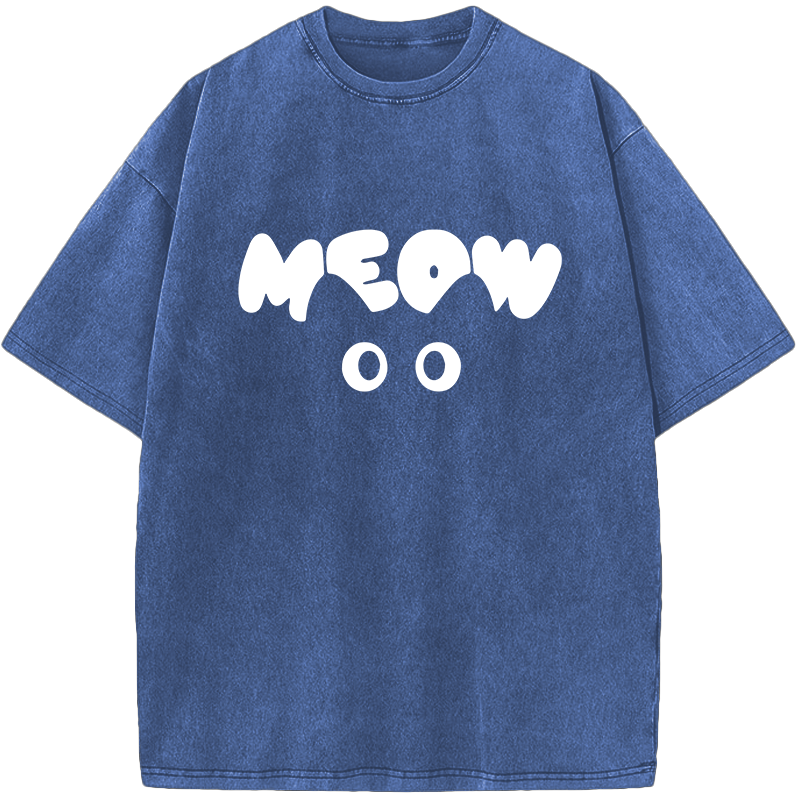Unisex Just Meow Vintage Washed T-Shirt