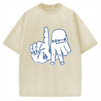 LA  Sign & Baseball Vintage Washed T-shirt