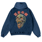Skull Vintage Washed Cotton Back Art Hoodie