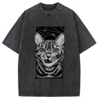 Hypnotic Cat Washed T-Shirt
