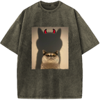 Unisex Sweet Face Evil Intentions Vintage Washed T-Shirt
