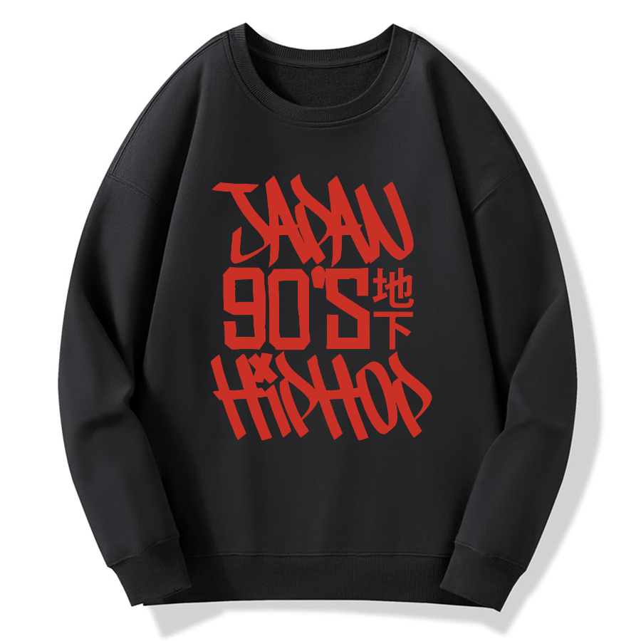 Japan 90s Hiphop Cotton Pullover Sweatshirt