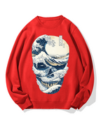 Wave Skeleton Cotton Sweatshirt