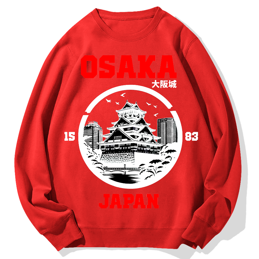 Osaka Castle Geek Cotton Sweatshirt